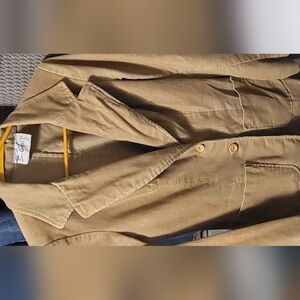 Sue Brett Stylish Tan Corduroy Blazer